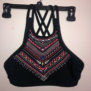 Embroidered Design Bikini top